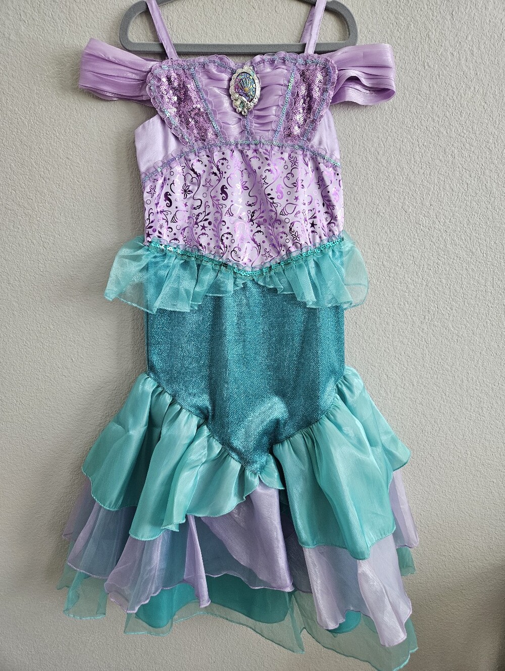 Authentic Disney Princess Ariel Costume Dress in Toddler Size 5/6